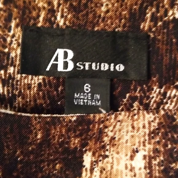 AB Studio black, brown & white dress in sz.6. - Picture 8 of 8